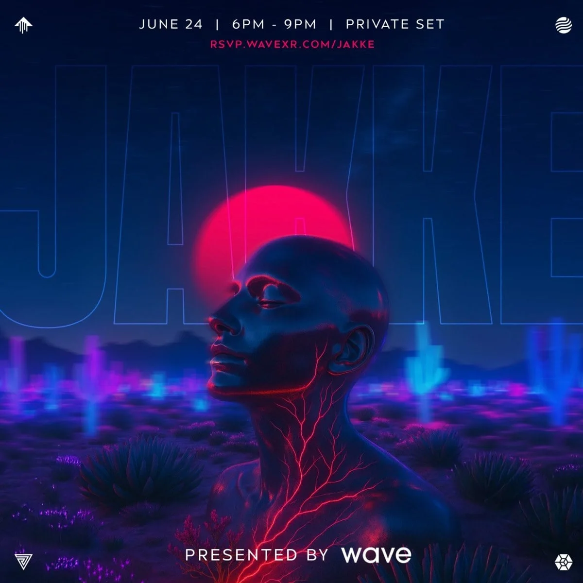 Poster for a Jakke private set presented by Wave