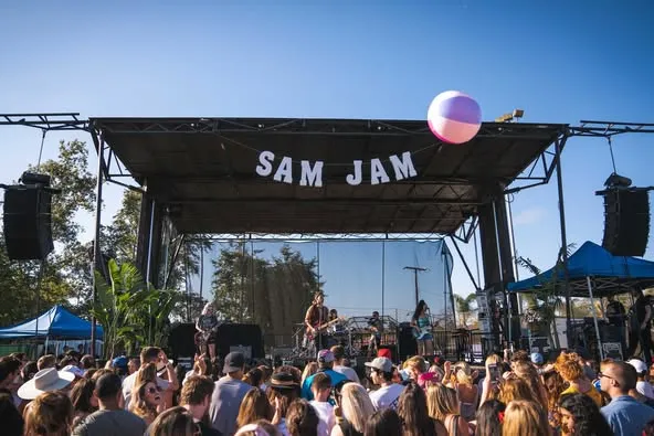 The SamJam stage at Oakwood Park
